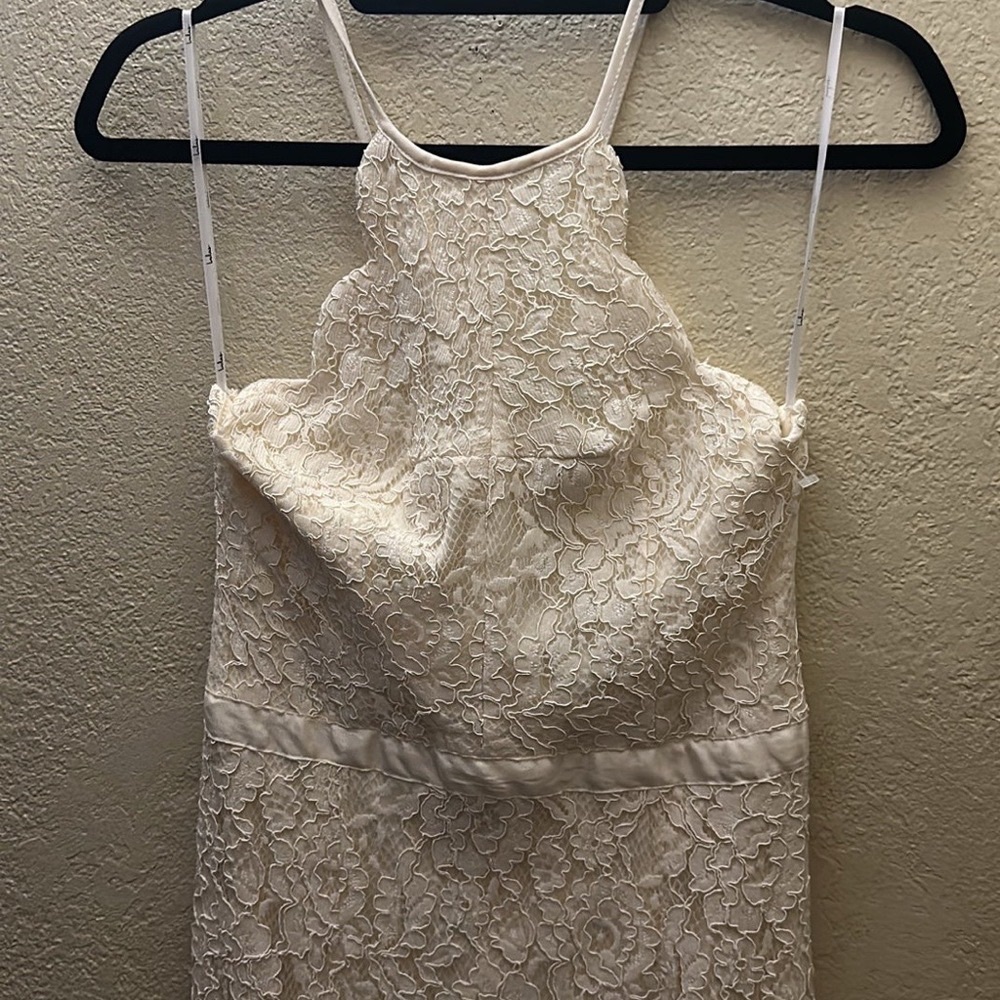 Elegant Lace Halter Dress